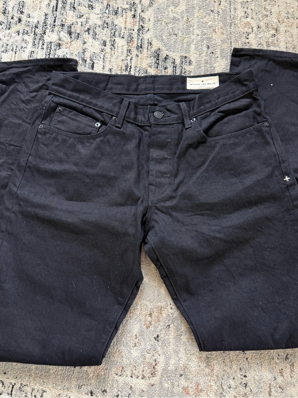 Imogene and Willie barton slim black selvage rinse Black Jeans 32